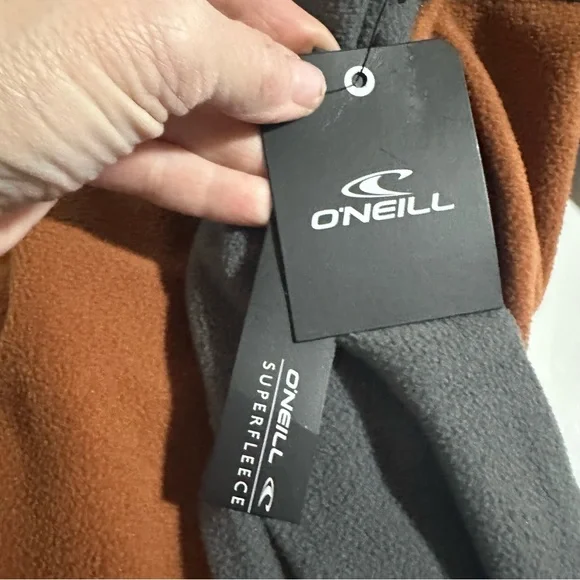 O'Neill Vantage Superfleece 1/4 Zip Pullover in Rust/Grey Men’s Size M New - Picture 7 of 7